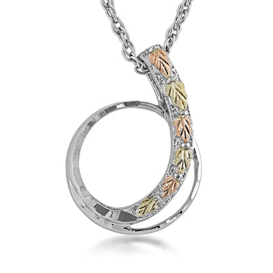 Modern Circles - Sterling Silver Black Hills Gold Pendant