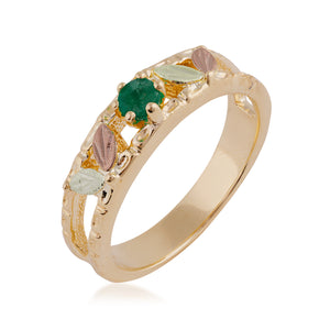 Sparkling Emerald - Black Hills Gold Ladies Ring