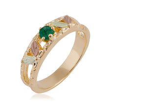 Sparkling Emerald - Black Hills Gold Ladies Ring