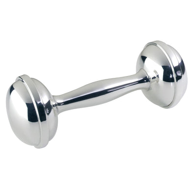 Dumbbell Rattle in Sterling Silver