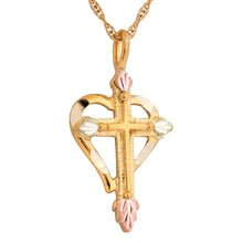 Cross and Heart - Black Hills Gold Pendant