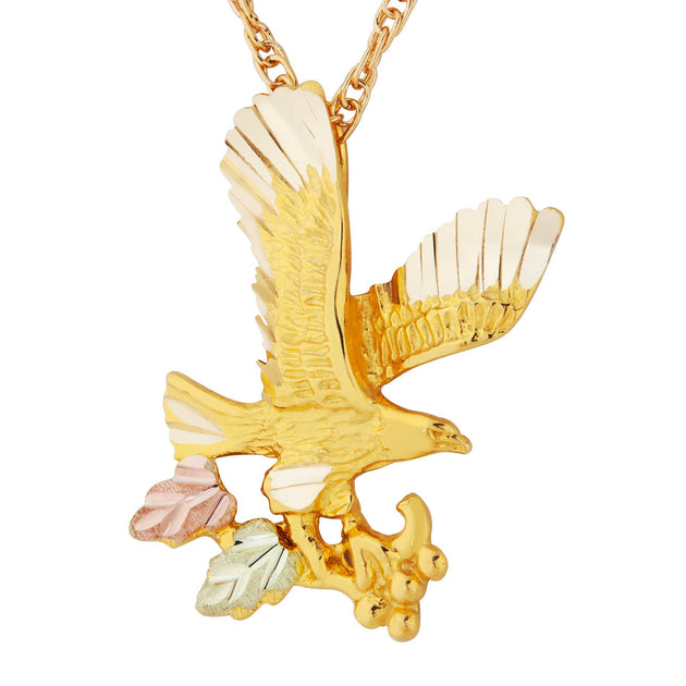 Proud Eagle Pendant & Necklace - Black Hills Gold - Jewelry