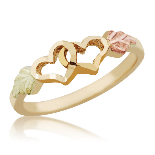 Black Hills Gold Twin Hearts Ring - Jewelry