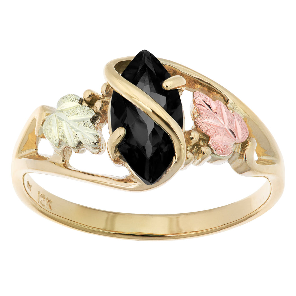 Genuine Onyx - Black Hills Gold Ladies Ring – Fortune And Glory - Made ...