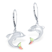 Black Hills Gold Sterling Silver Dolphin Earrings - Jewelry