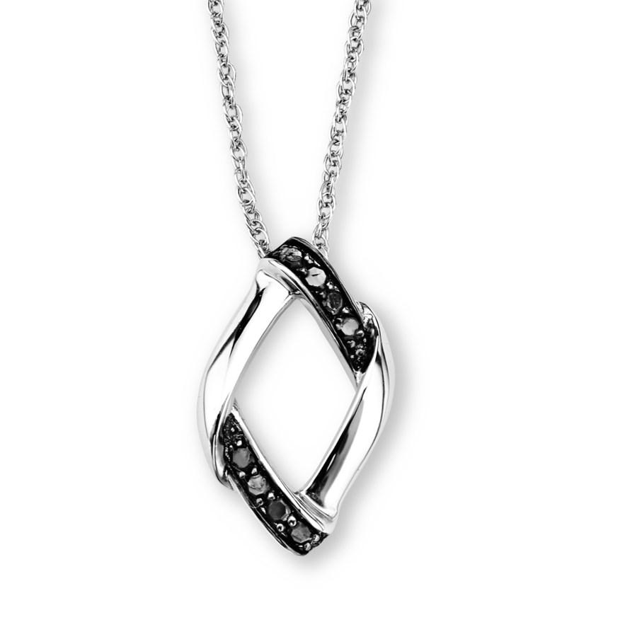 Sterling Silver Black Hills Gold Diamond Pendant - Jewelry