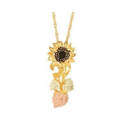 Black Hills Gold Sunflower Pendant & Necklace II - Jewelry