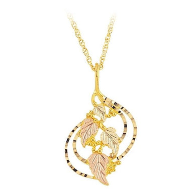 Black Hills Gold Classic Foliage Pendant & Necklace II - Jewelry