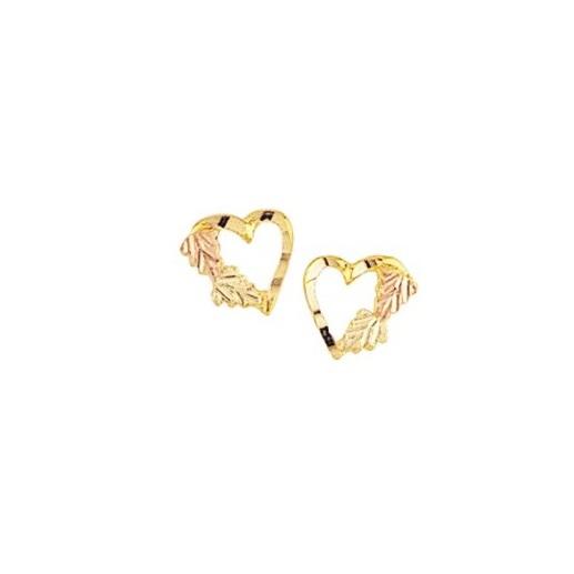 Pretty Hearts Black Hills Gold Earrings - Jewelry