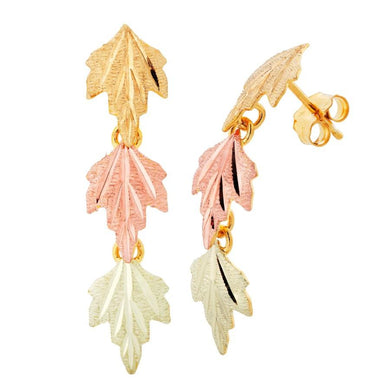 Colorful Autumn Black Hills Gold Earrings I - Jewelry