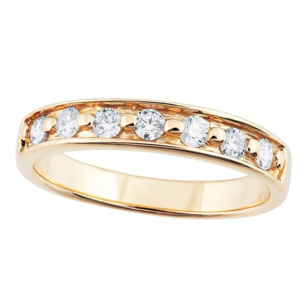 Black Hills Gold 7 Straight Diamond Ring - Jewelry