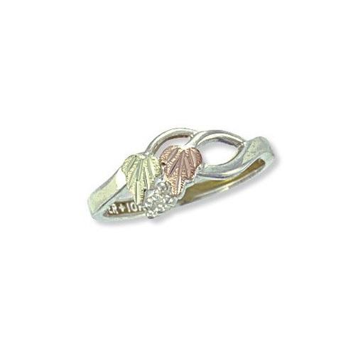 Sterling Silver Black Hills Gold Colorful Leaves Ring V - Jewelry