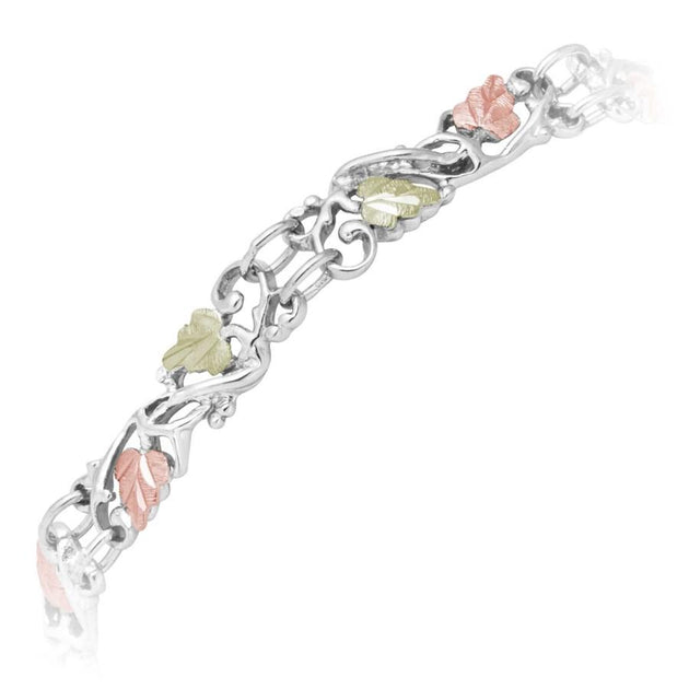 Sterling Silver Black Hills Gold Autumn Color Bracelet - Jewelry